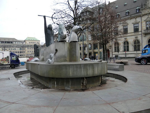 Neptunbrunnen-不莱梅必去景点