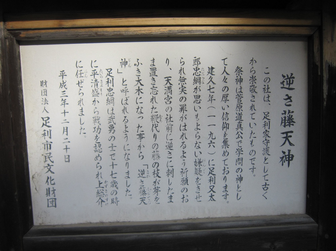 Sakasafuji Temman Shrine-足利市必去景点