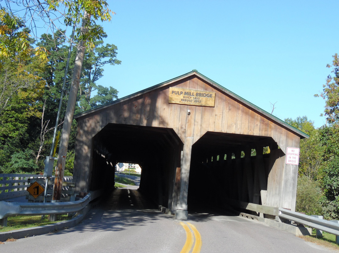 Pulp Mill Covered Bridge-Middlebury必去景点