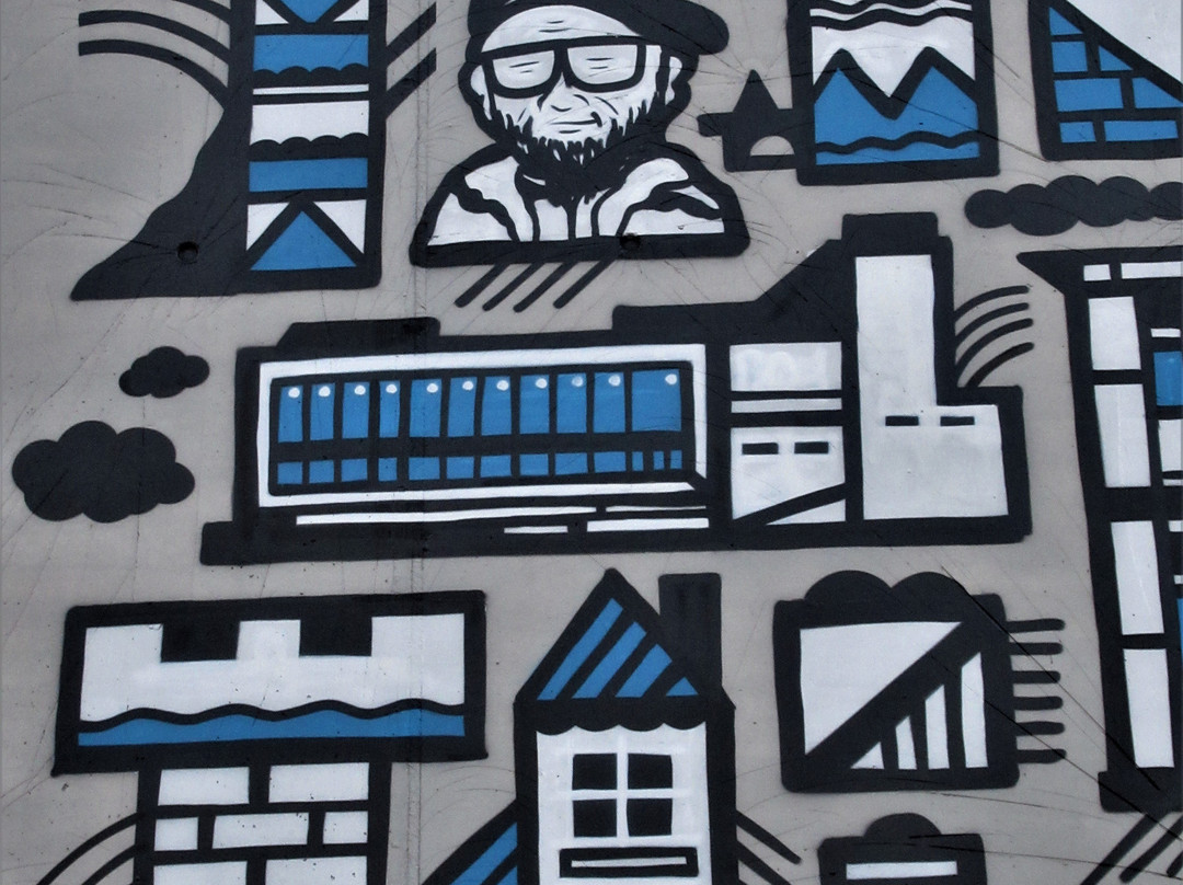 Fresque "Carte postale de la ville"-阿尔福维尔必去景点