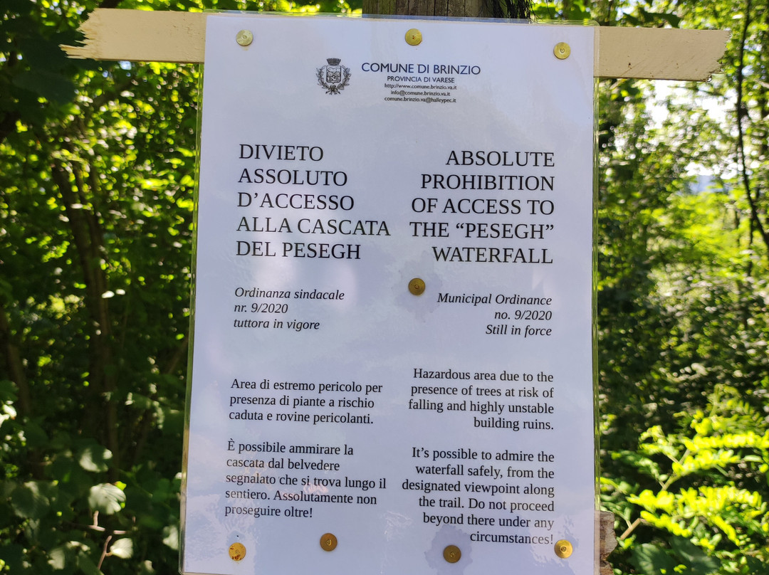 Cascata Del Pésegh-Brinzio必去景点