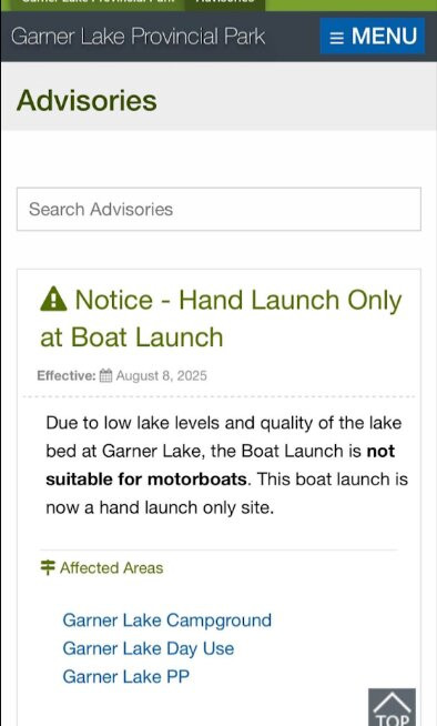 Garner Lake Provincial Park-烟湖必去景点