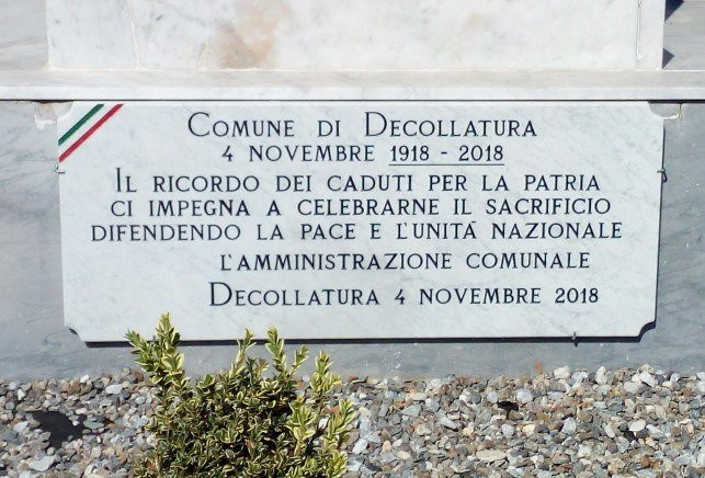 Monumento ai Caduti della Prima Guerra Mondiale-Decollatura必去景点