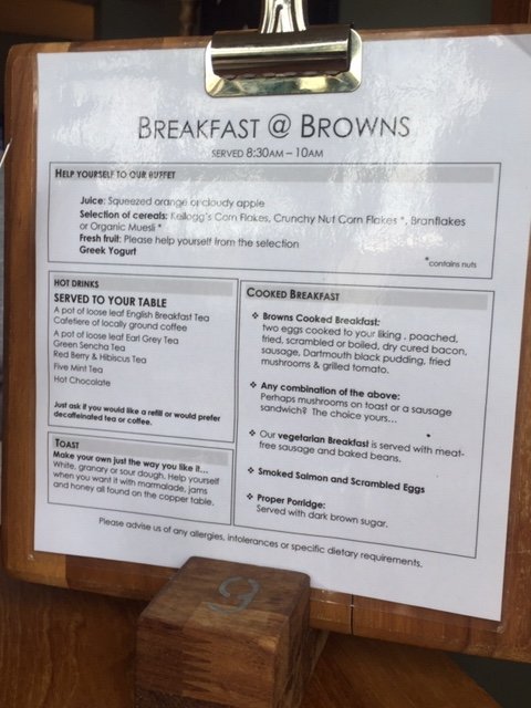 Browns Hotel Dartmouth-餐饮