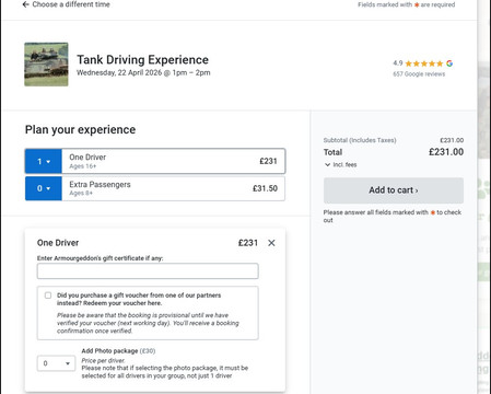 Armourgeddon Tank Driving-Husbands Bosworth必去景点