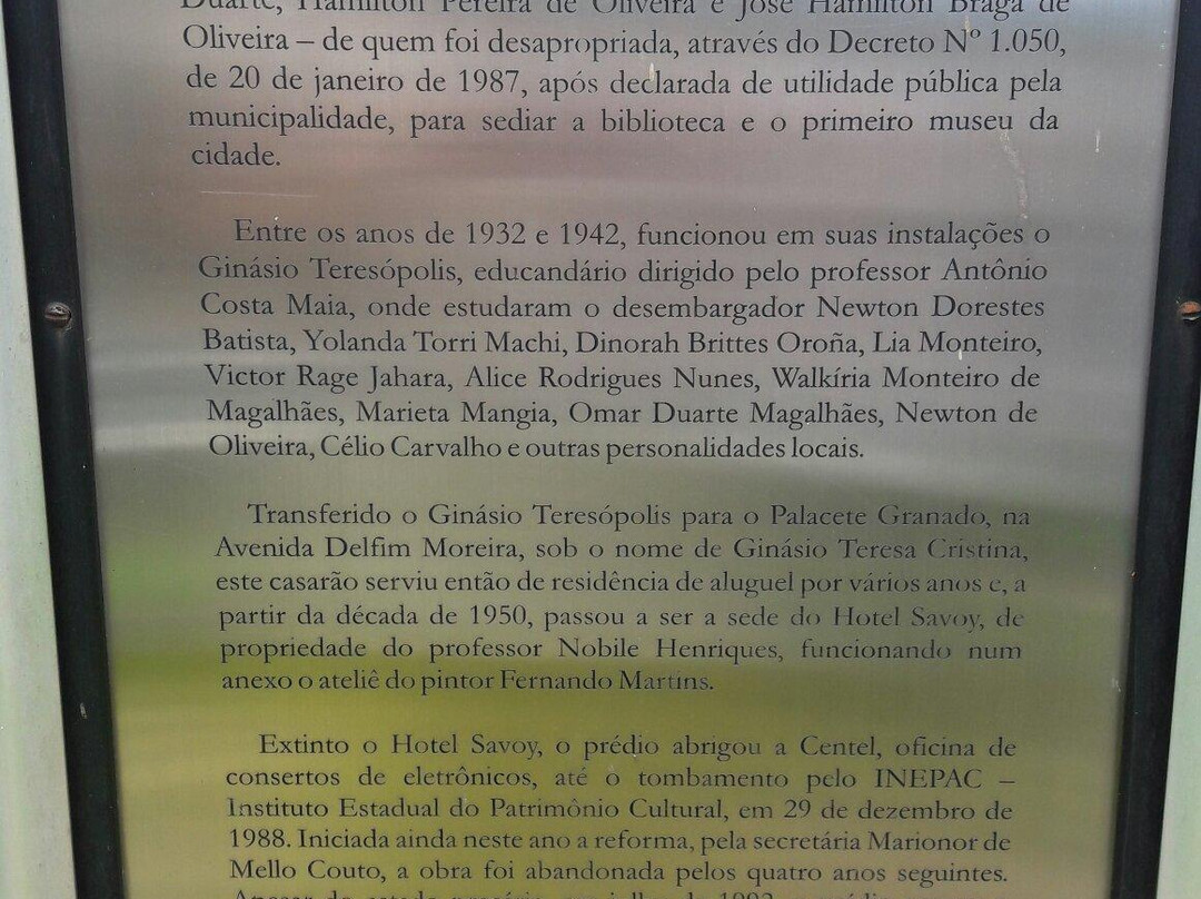 Memorial House Arthur Dalmasso-特雷索波利斯必去景点