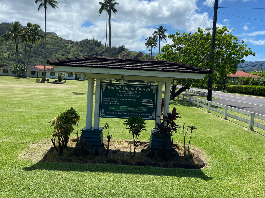 Wai'oli Hui'ia Church-哈纳雷伊必去景点