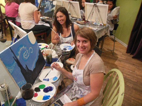 Bottle & Bottega by Painting with a Twist-芝加哥必去景点