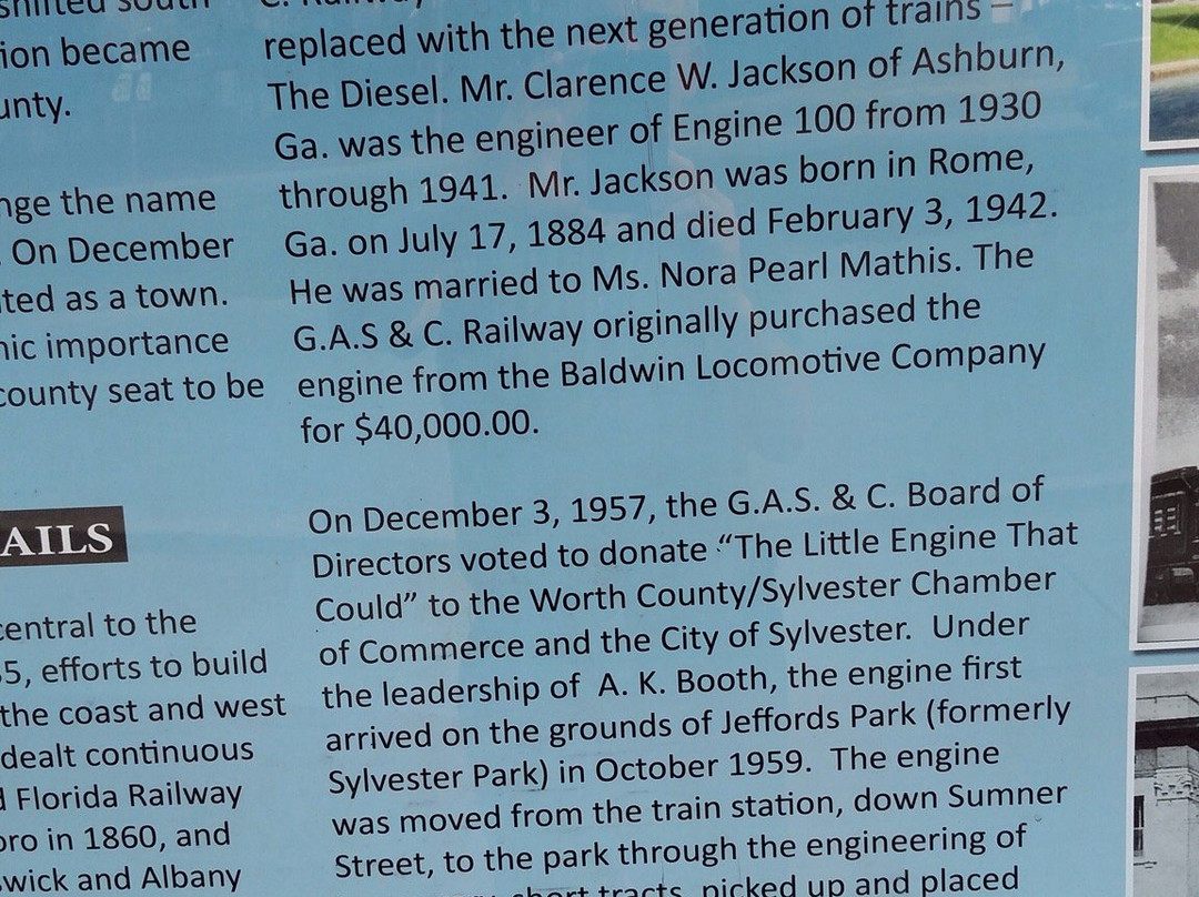 Ole Engine 100-Sylvester必去景点