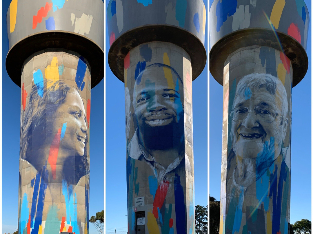 Our Story Water Tower Mural