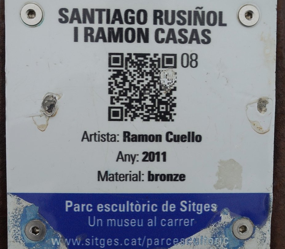 Estatuas de Santiago Rusinol y Ramon Casas-锡切斯必去景点