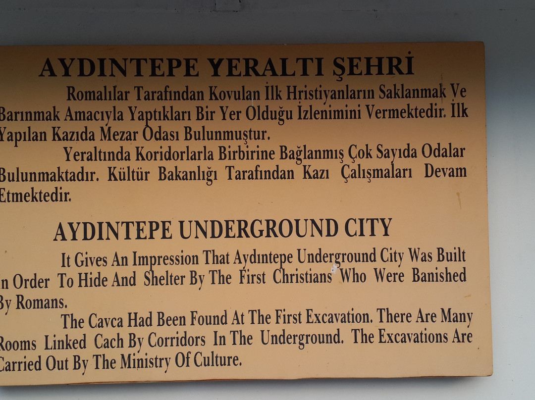Aydintepe Underground City景点图片