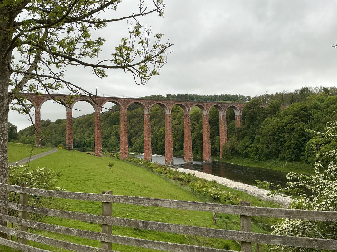 The Leaderfoot Viaduct, also known as the Drygrange Viaduct-Melrose必去景点
