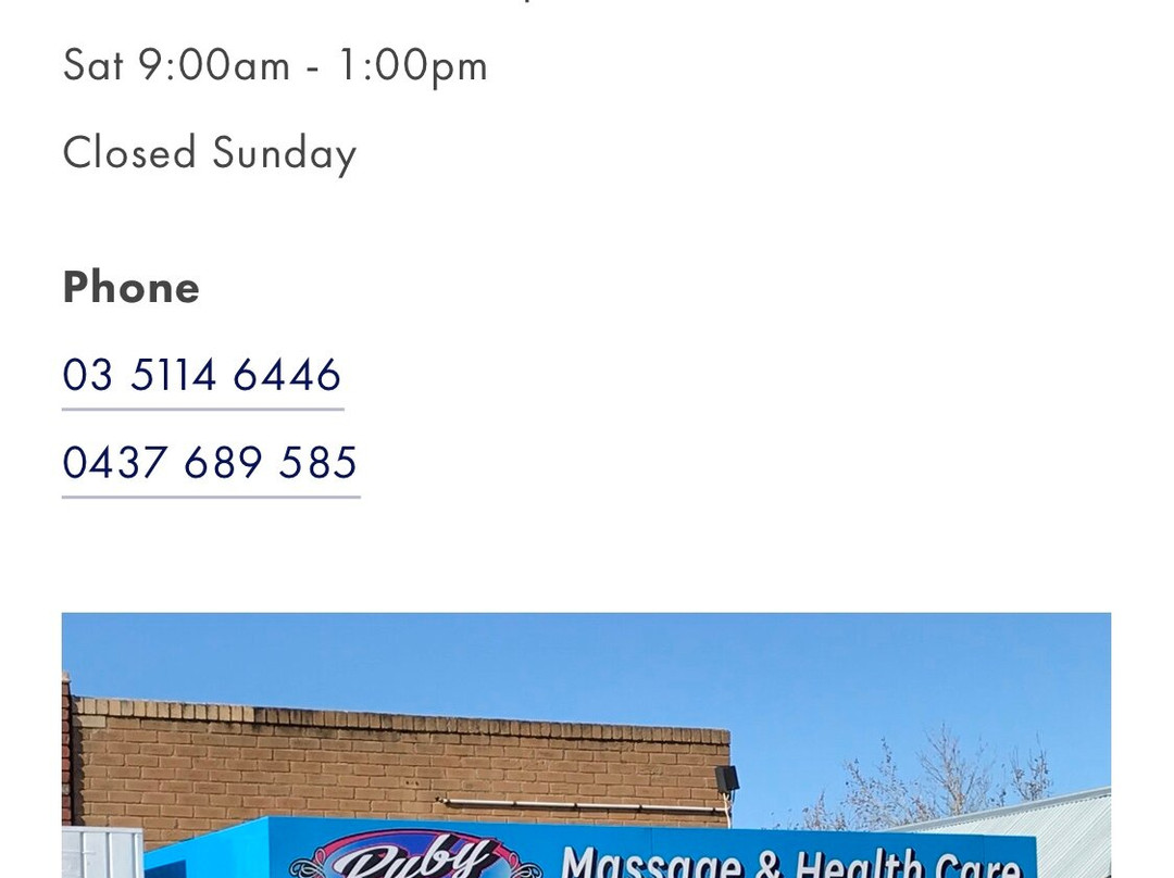 Ruby Massage-Yarram必去景点