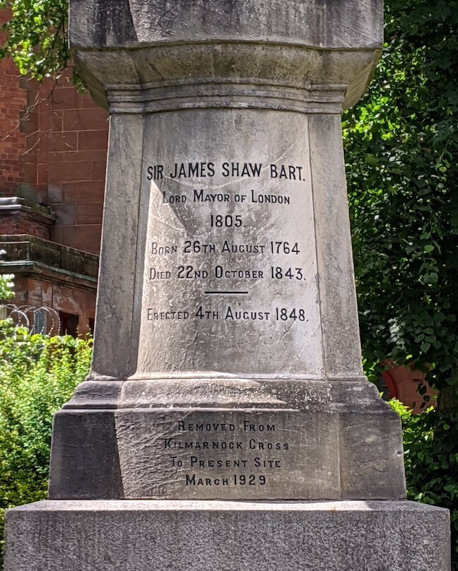Sir James Shaw Monument-Kilmarnock必去景点