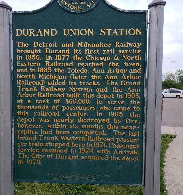 Durand Union Station - Michigan Railroad History Museum-Durand必去景点