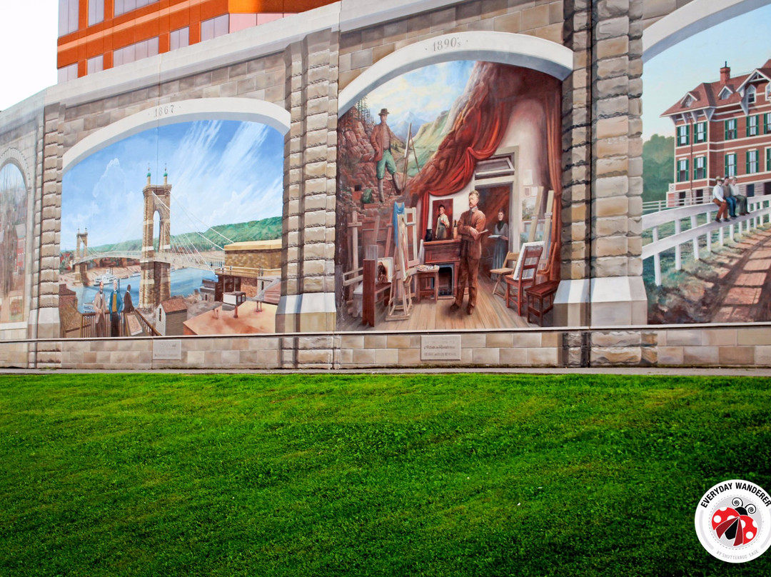 Roebling Murals on the Floodwalls of Covington, KY-卡温顿必去景点