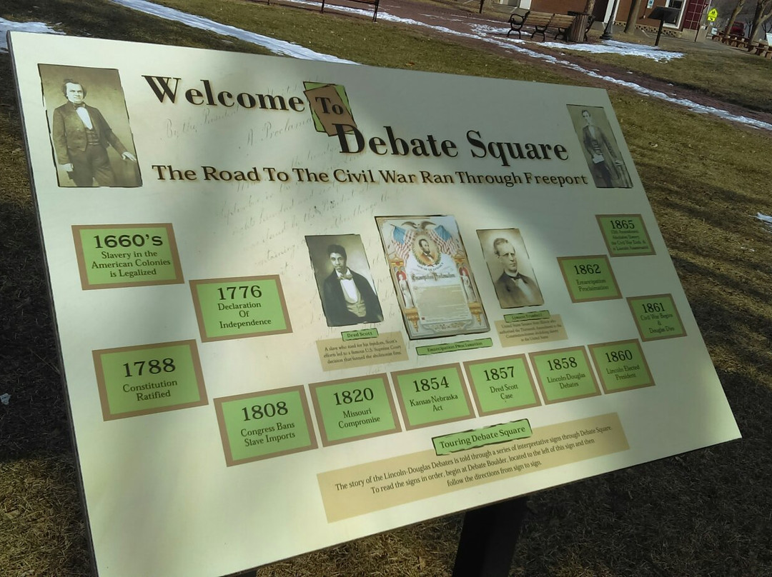 Lincoln Douglas Debate Square-弗里波特必去景点
