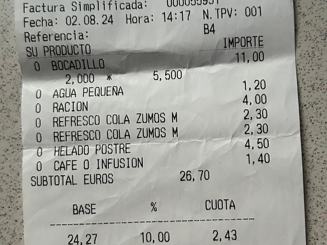 Cafetería Área Robliza