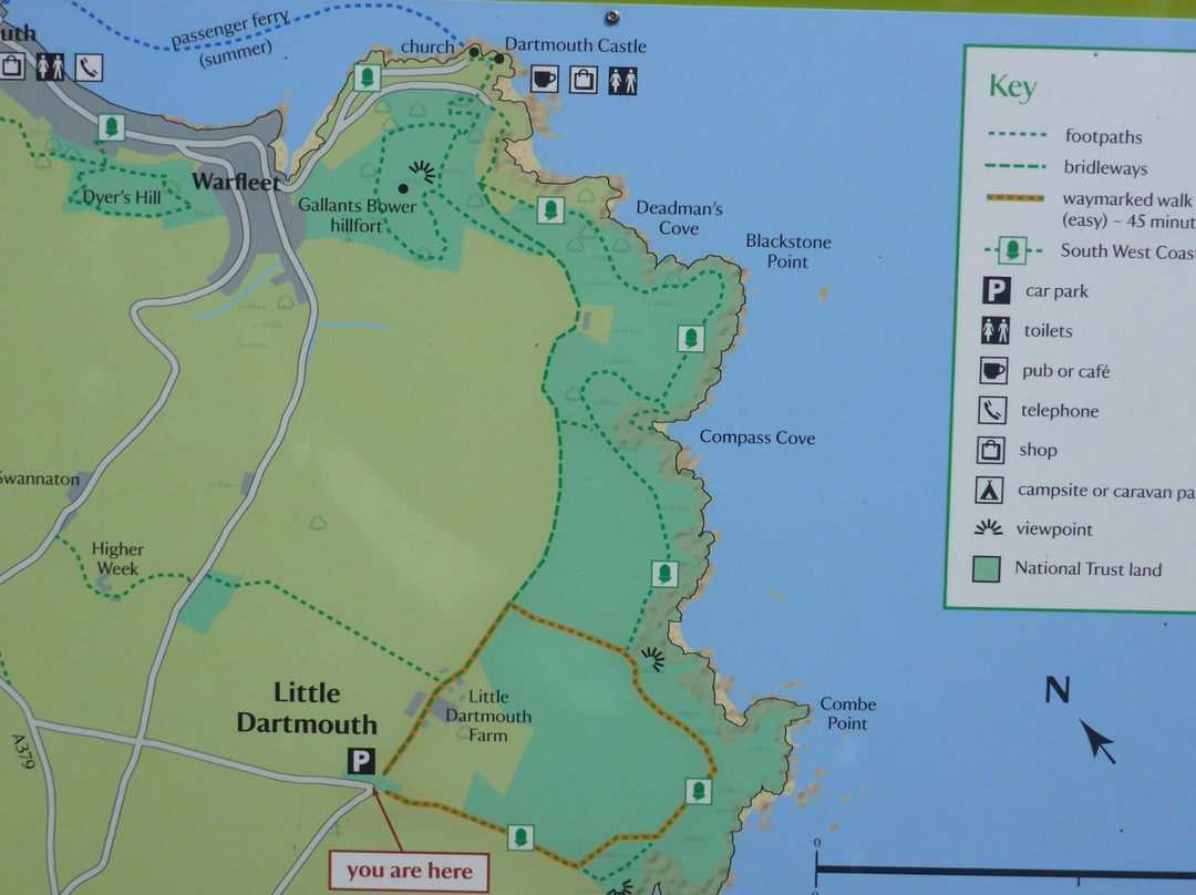 Little Dartmouth & St Petrox Walk on the South West Coast Path景点图片