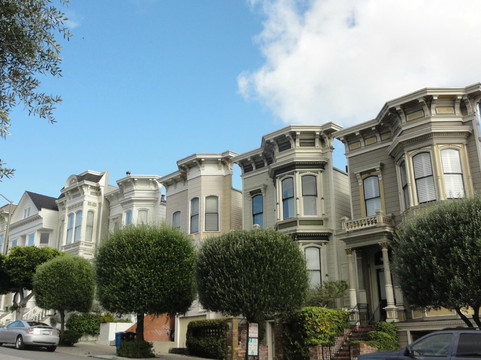 维多利亚之家古步行区-旧金山必去景点