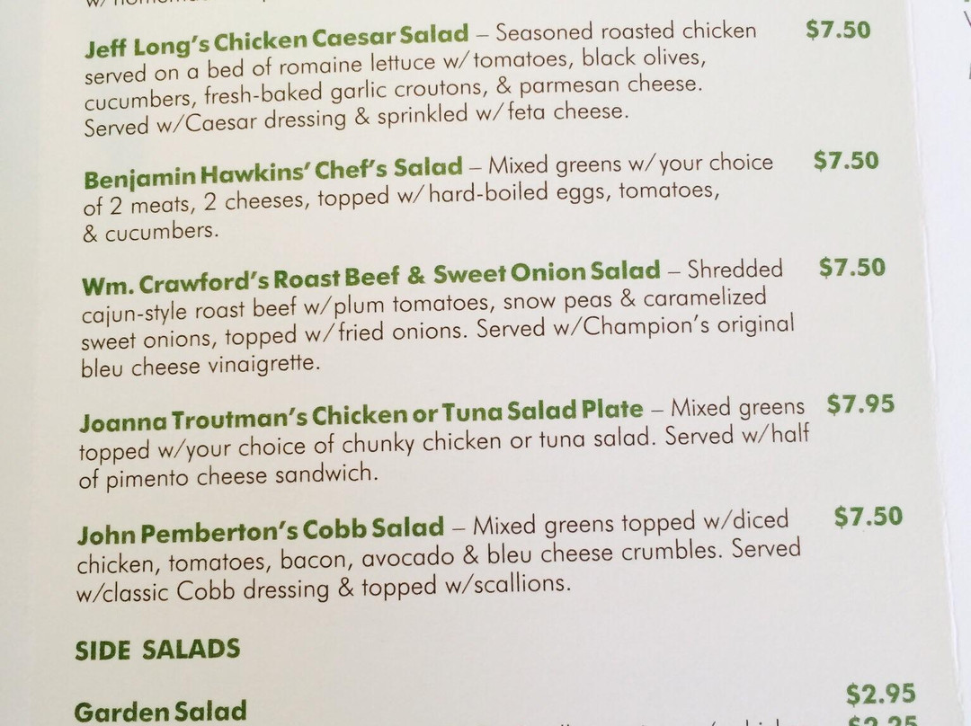 Butler餐馆和美食-Champion's of Roberta