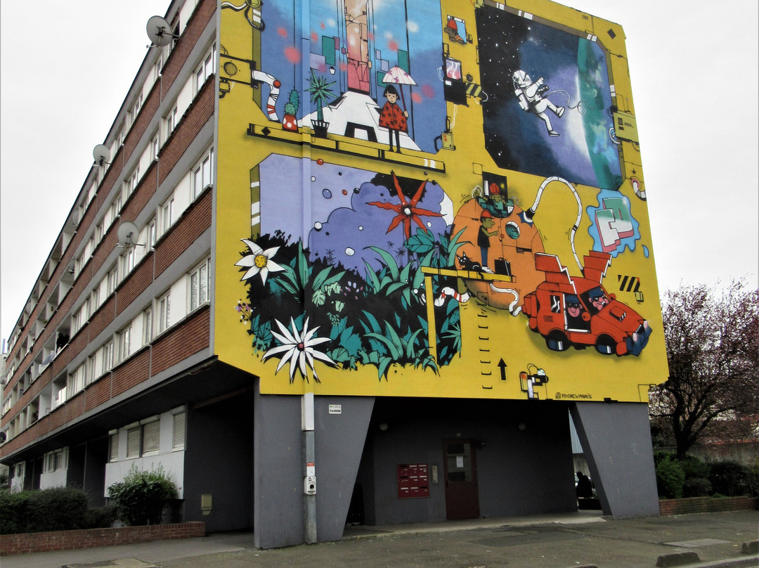 Fresque "La Vie de demain"-欧贝维利耶必去景点