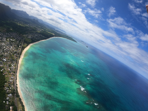 O'ahu Hawaii Tandem Paragliding-威玛纳诺必去景点