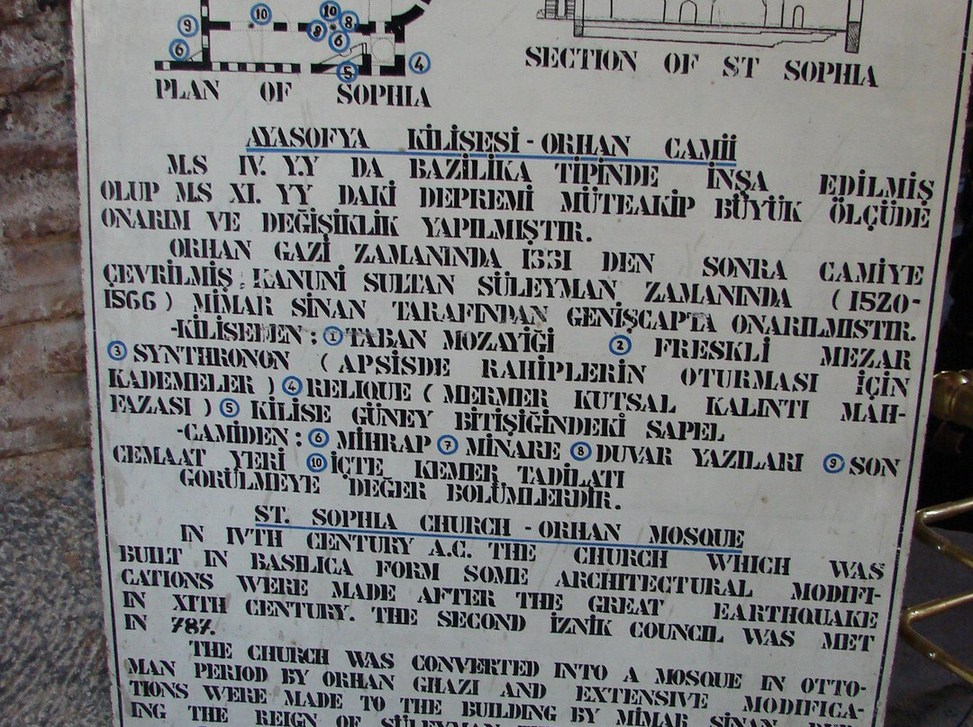 Iznik Ayasofya (Orhan Cami)-Iznik必去景点