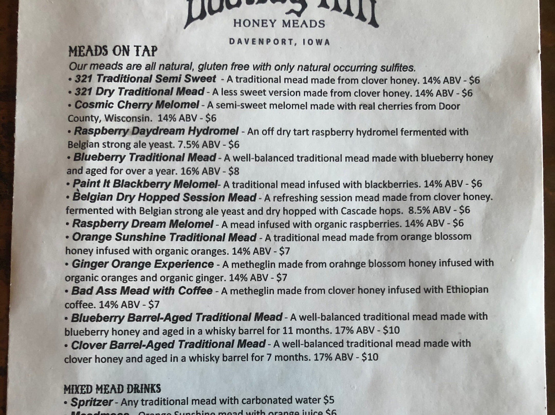 Bootleg Hill Honey Meads-达文波特必去景点