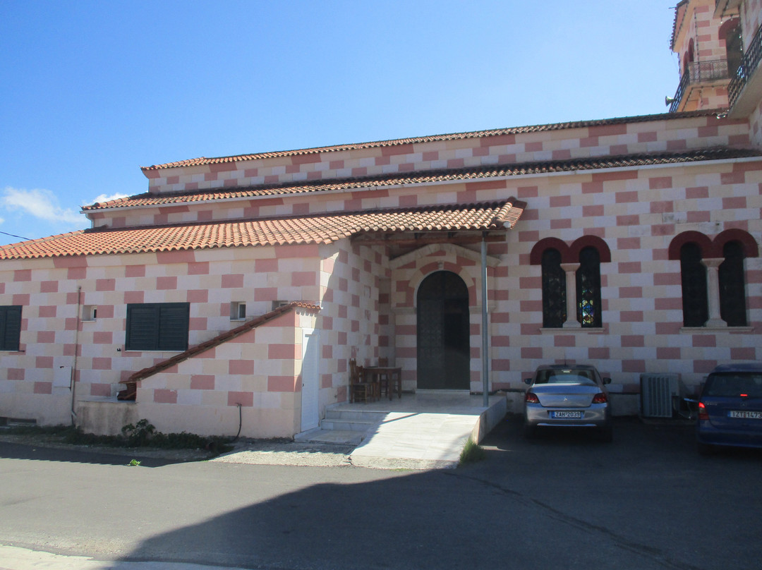 Chocolate Box Pink And White Chequered Church-Katastari必去景点