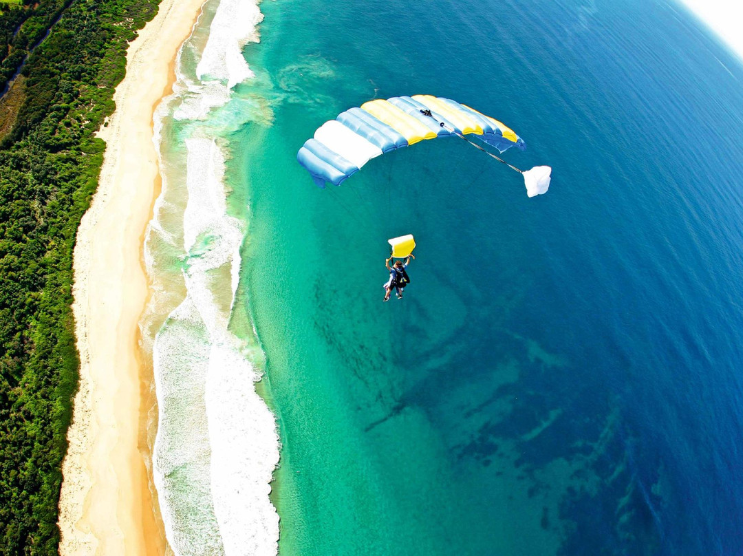 悉尼海滩跳伞景点图片