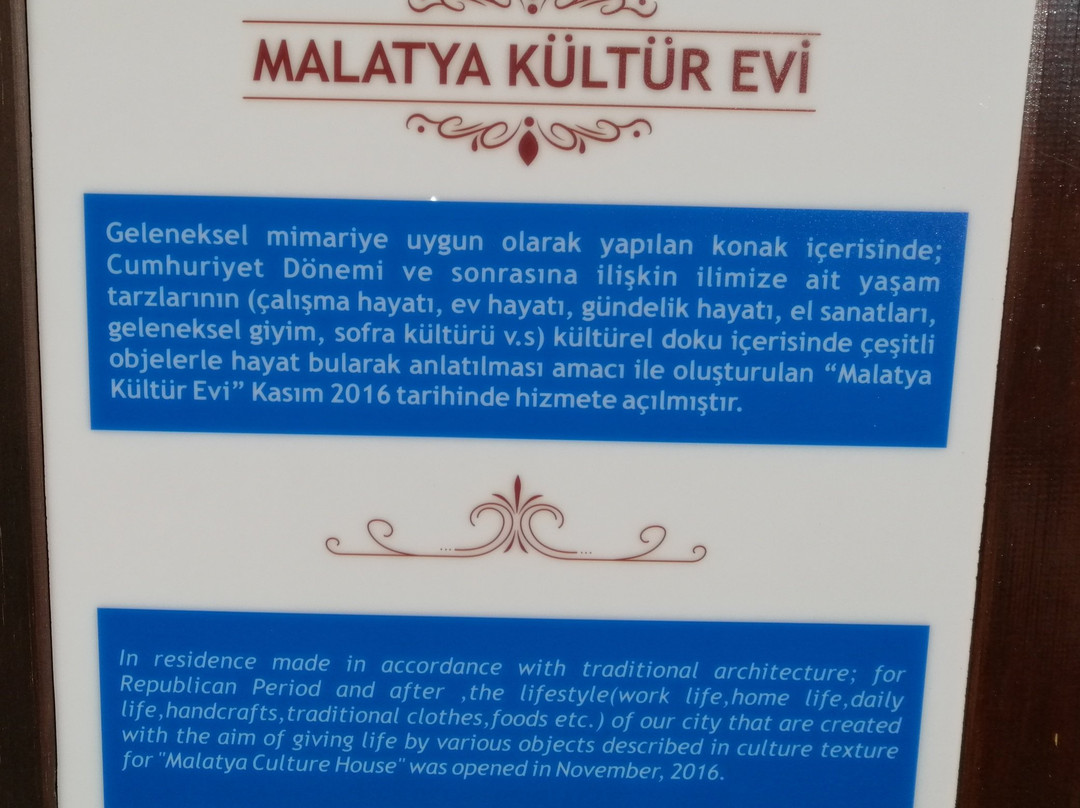 Malatya kultur evi-Malatya必去景点