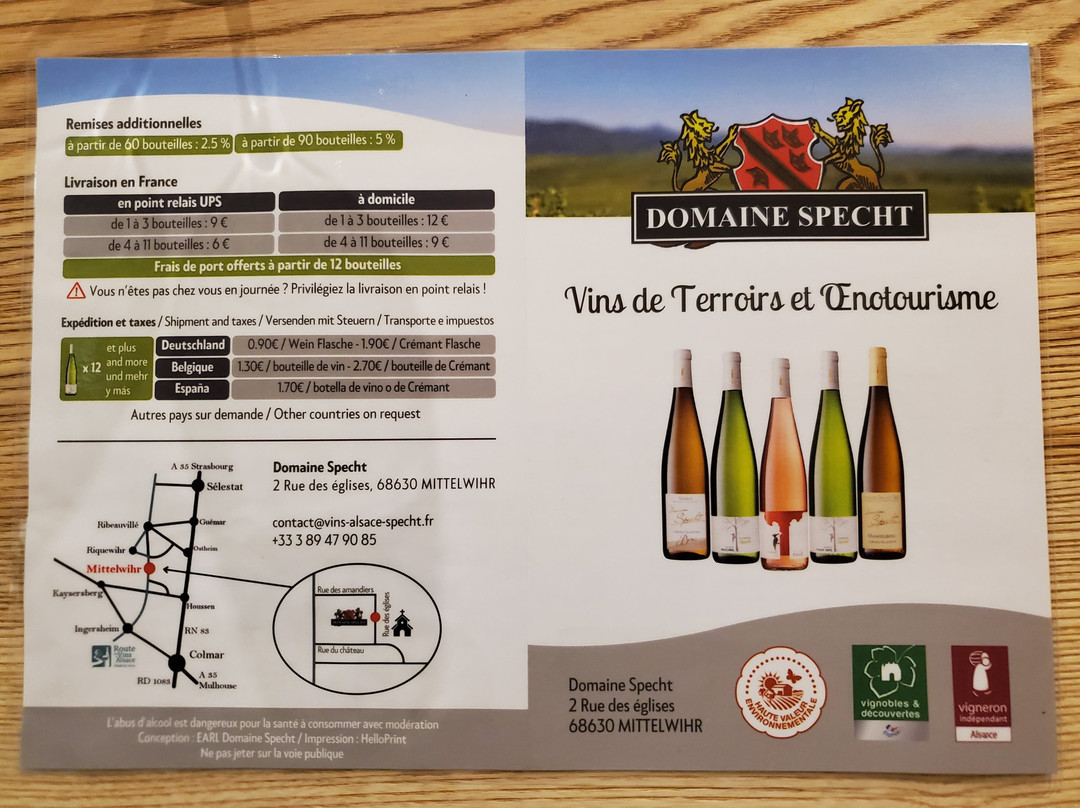 Domaine Specht - Vins et activités oenotouristiques-Mittelwihr必去景点