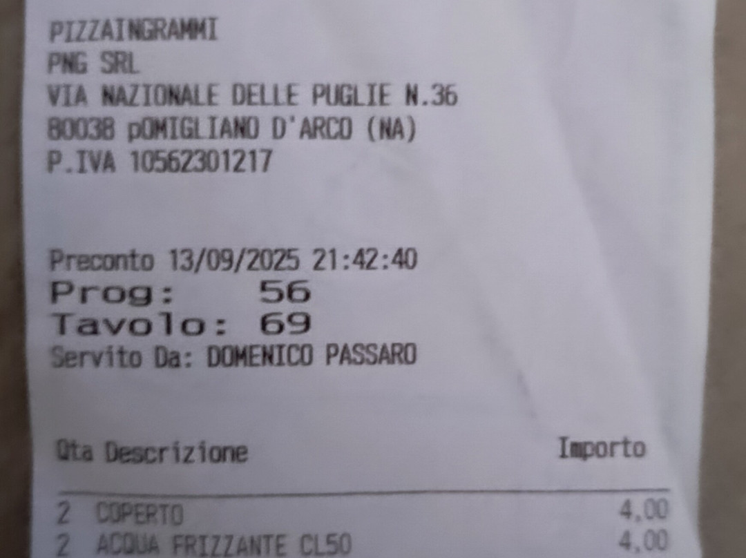 Pizzaingrammi Pomigliano