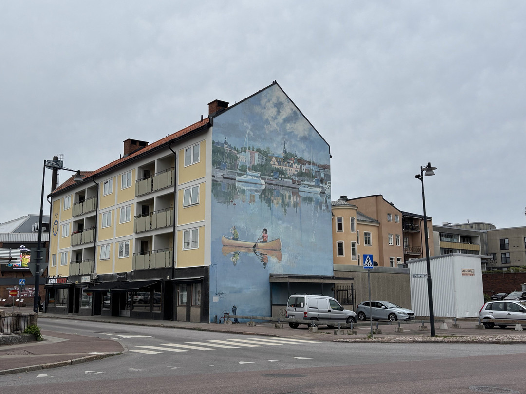 Muralmålningen ''Oskarshamn in summer''