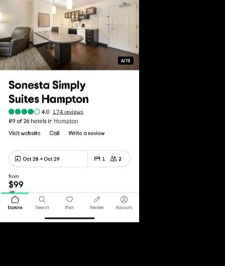 Sonesta Simply Suites Hampton-客卧