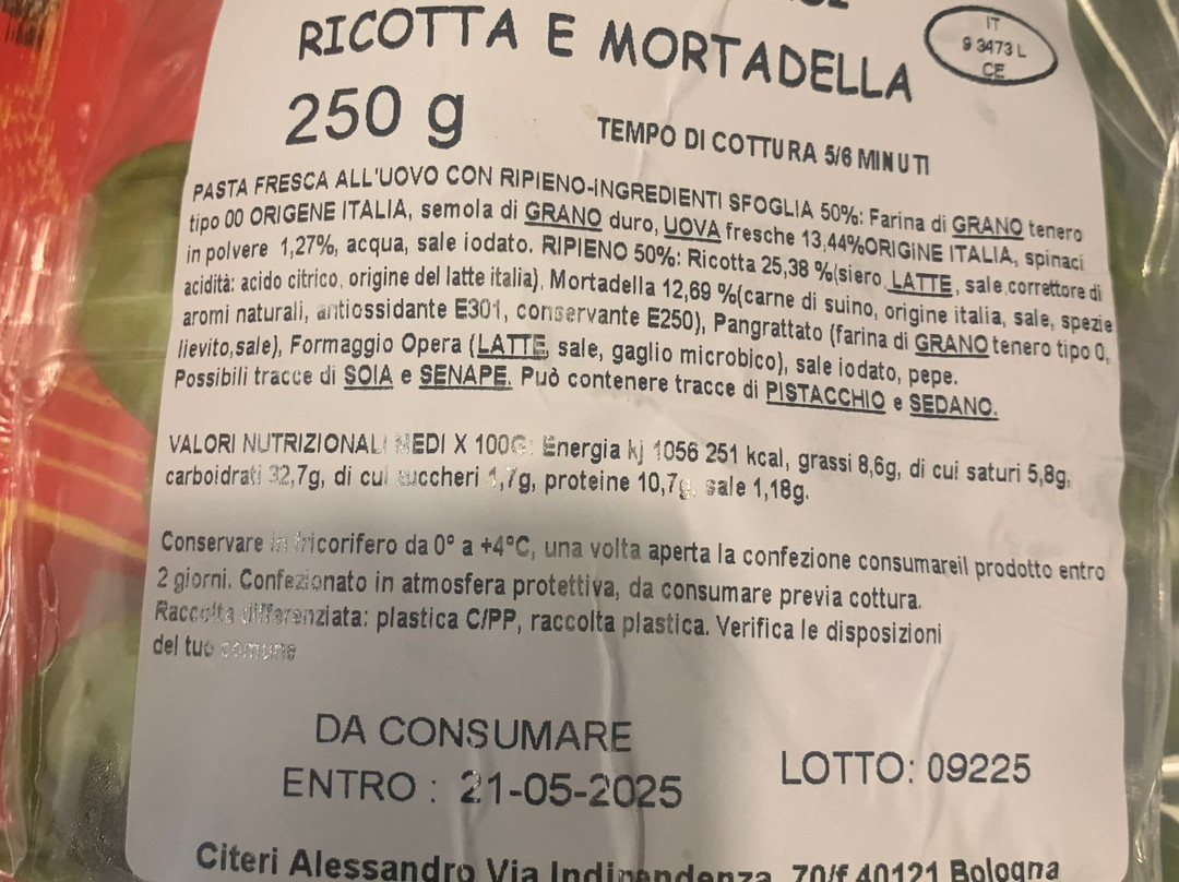 I Famosi Tortellini della Nonna-博洛尼亚必去景点