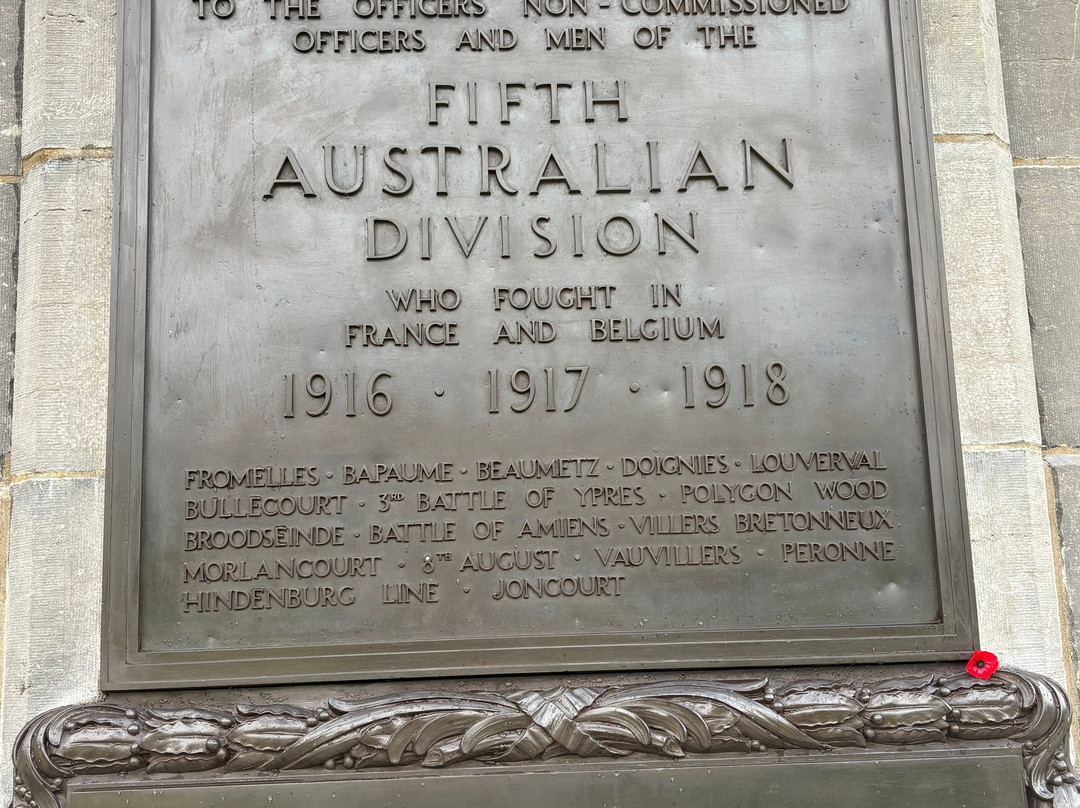 5th Australian Division Memorial-伊普尔必去景点