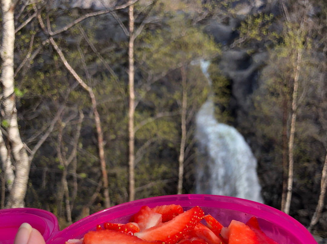 Manafossen Falls and Man Farm景点图片