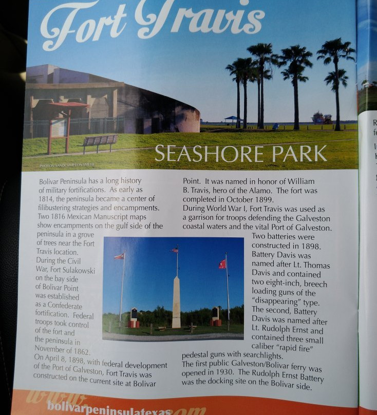 Fort Travis Park-Port Bolivar必去景点