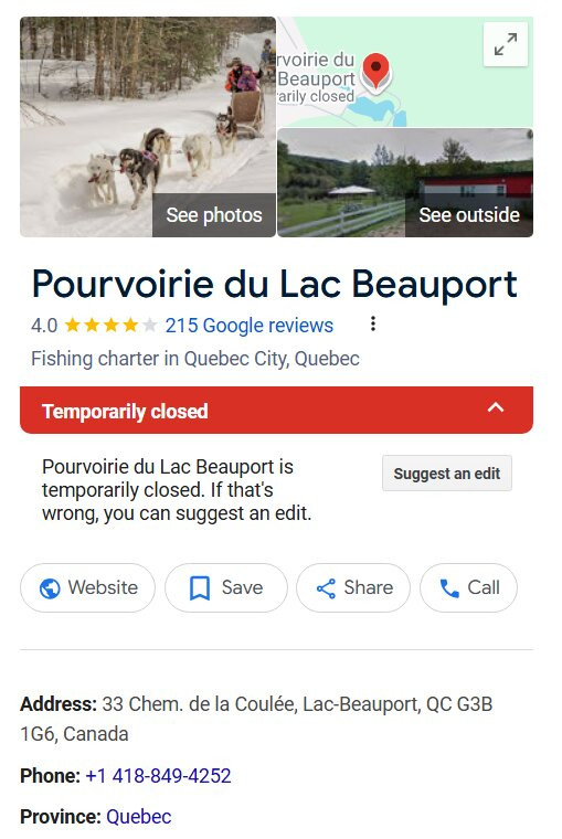 Pourvoirie du Lac Beauport-Lac-Beauport必去景点