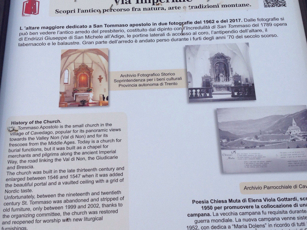 Chiesetta di San Tommaso-Cavedago必去景点