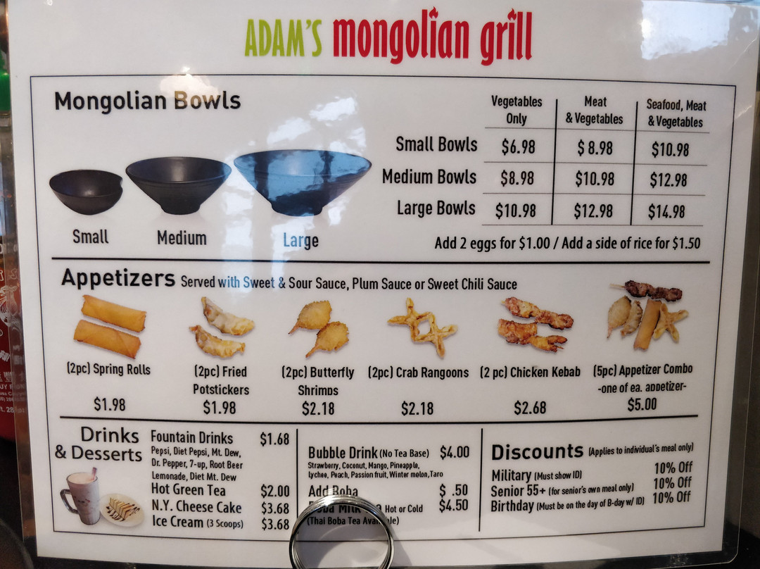 Adam's Mongolian Grill