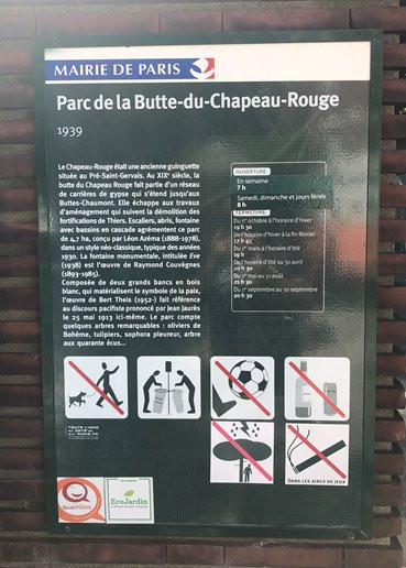 Parc de la Butte-du-Chapeau-Rouge-巴黎必去景点