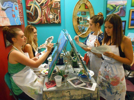 Bottle & Bottega by Painting with a Twist-芝加哥必去景点