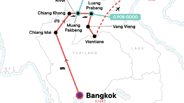 14-DayThailand and Laos Adventure Tour from Bangkok to Hanoi · Mekong River, Kuang Si Waterfall, Pak Ou Caves