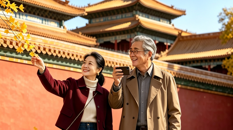 6-Day Golden autumn journey in Beijing:  Gubeikou Ancient Town + The Palace Museum + Summer Palace + Mutianyu Great Wall + Temple of Heaven + Lama Temple + Shichahai Scenic Area