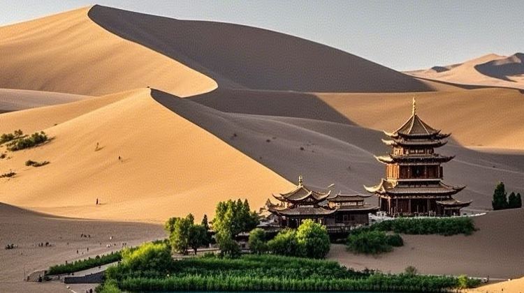 3-Day Dunhuang and Silk Road Wonders Private Tour· Mingsha Mountain And Crescent Spring, Mogao Caves and Yumen Pass