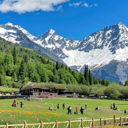 成都+塔公草原+四姑娘山景区+毕棚沟+乐山大佛+峨眉山+墨石公园景区9日8晚私家团